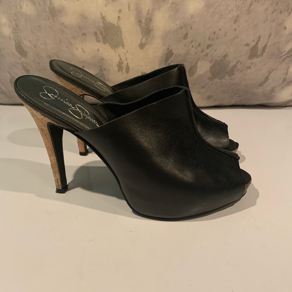 Jessica Simpson Shoes - VEGAN LEATHER JESSICA SIMPSON SLIP ON HEELS 7.5
